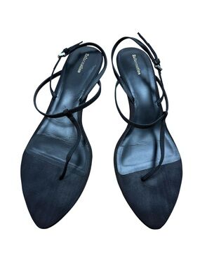 Reformation Black Strappy Pointed-Toe heelsSlingbacks size 10.5